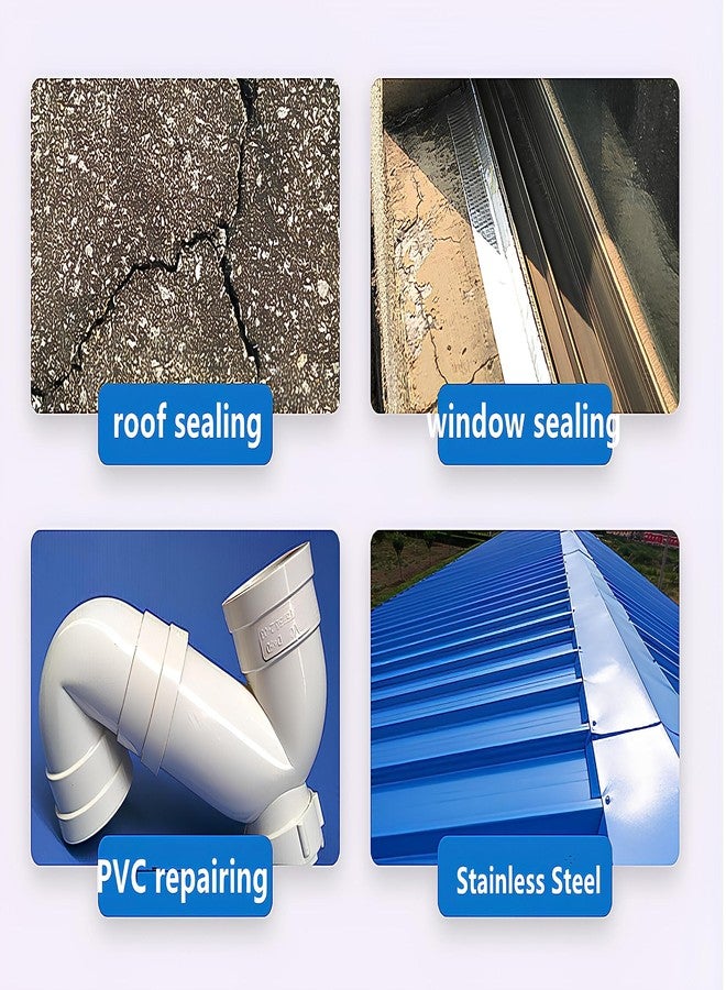 DOOMSDAY Leakage Repair Waterproof Tape for Pipe Leakage Roof Water Leakage Solution Aluminium Foil Tape Waterproof Adhesive Tape Sealing Butyl Rubber Tape for Leakage (5cm x 5m) - Image 5